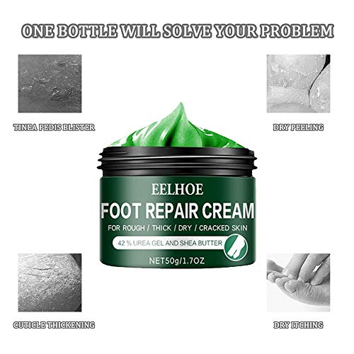 Soolike Crema para Pies ORGÁNICA 50G – Crema Reparadora para Pies Secos, Talones Agrietados – Masaje y Pedicura contra Grietas y Callos con Aloe Vera Puro,Crema reparador de pies contra la picazón