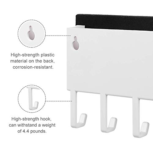 Soporte para correo y llaves para decoración de pared, organizador de correo con 5 ganchos dobles y 1 clasificador de correo, perfecto para decoración del hogar para entrada gris mandala
