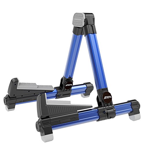 Soporte para Guitarra Aroma AGS8, Plegable, Portátil, apto para Guitarras y Bajos