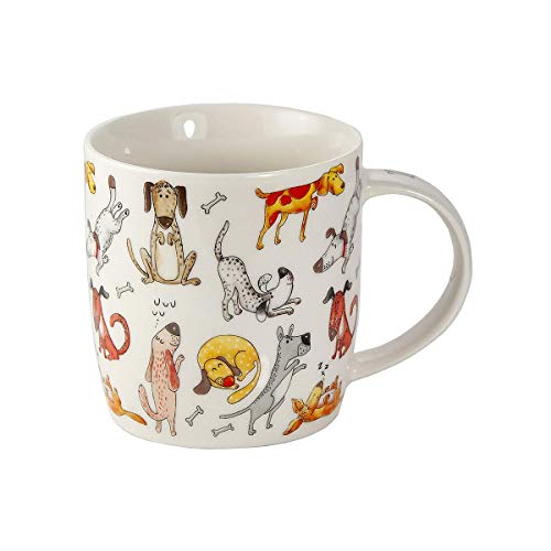 SPOTTED DOG GIFT COMPANY - Tazas de café - tazas de desayuno con motivo de perros - juego de 4 - regalos originales para mujeres hombres