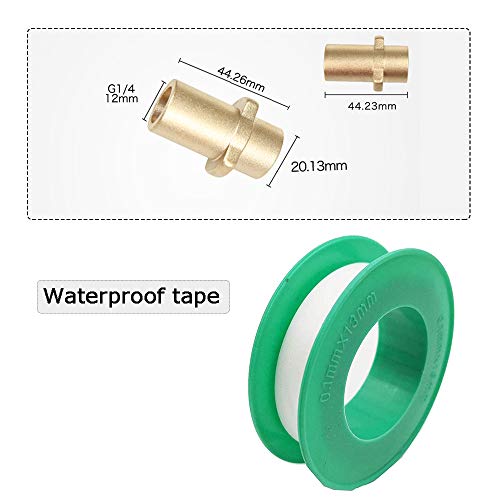 Stone Banks Pistola de extensión de Varita de Lavado a presión Ajustable con 5 boquillas de pulverización y Adaptador de Rosca Macho para Lavadora de Alta presión, For Karcher K2-K7