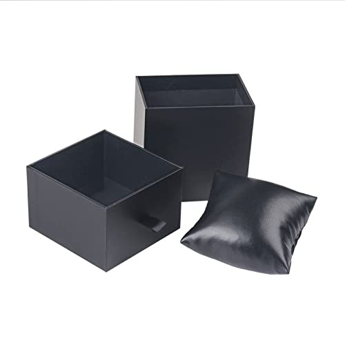 Storage Box Tablero duro Single Watch Caja caja de regalo Pantalla Bangle Soporte de almacenamiento Organizador (Color : Black, Size : One Size)