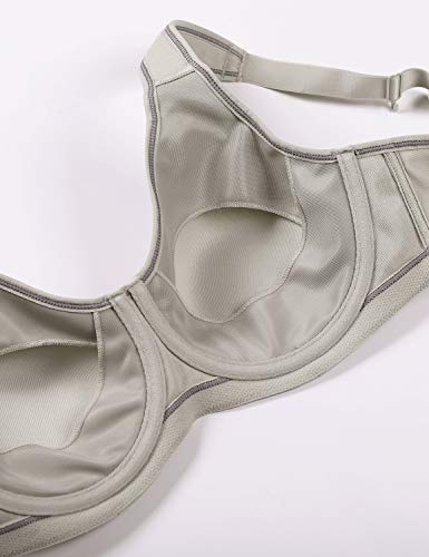 SYROKAN-Sujetador Deportivo de Alto Impacto Copas Moldeadas para Mujer Edificio Gris 100E