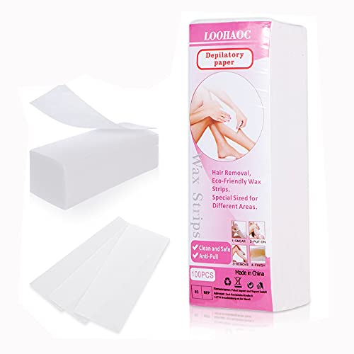 Tiras Depilatorias-100pcs Tiras Desechables de Tela No Tejida de Cera