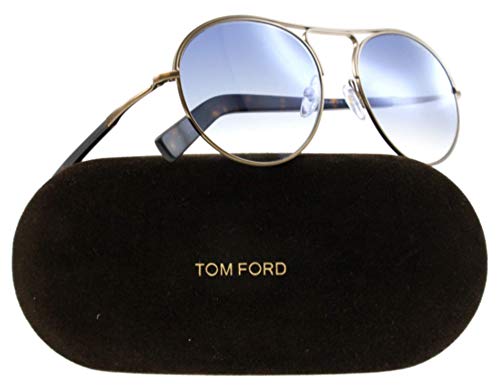 Tom Ford FT0449 37W 54 gafas de sol, Dorado (Bronzo Oscuro OpBlu Grad), 54.0 para Hombre