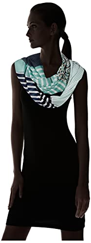 Tom Tailor 1024049 Bufanda Tubular con Estampados, 25986 Soft Leaf Green, Talla única para Mujer
