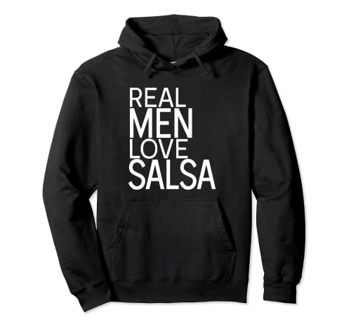 Traje de pareja de baile "Real Men Love Salsa" Sudadera con Capucha