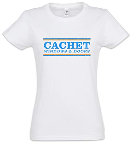 Urban Backwoods Cachet Windows & Doors Camiseta de Mujer Women T-Shirt Blanco Talla XS