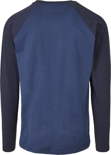 Urban Classics Raglan Contrast LS Camiseta, Azul Oscuro/Azul Marino, XXL para Hombre