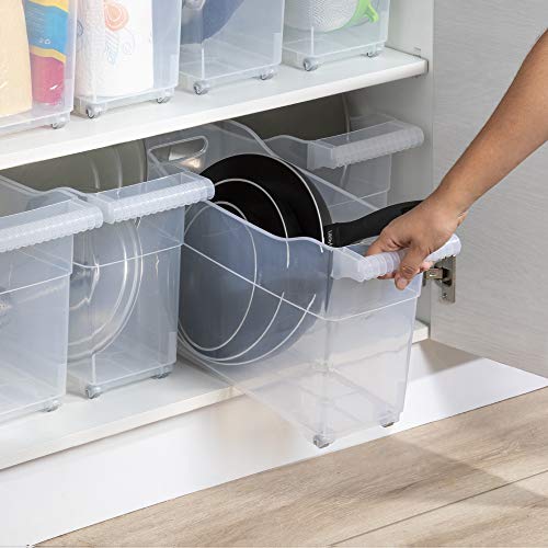 Use Family. Cestas Almacenaje Productos Limpieza con ruedas | Organizador Armario Bajo Fregadero | accesorios para organizador de cocina | Pack de 2 | Fabricado con Material Reciclable
