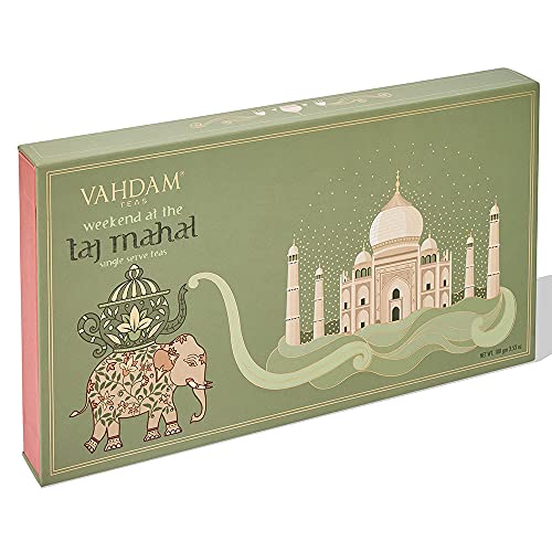 VAHDAM, Set de Regalo de London | 9 tés de hierbas surtido en una caja de regalo de edición de viaje | Infusiones Regalo | Regalo de lujo | Caja de regalo perfecta para mujer