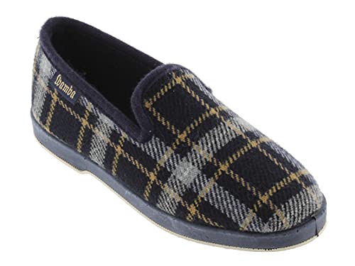 victoria Alpargata WAMBA Copete Zapatilla DE CASA Textil Cuadros F/Fieltro 200231-WOMEN para Mujer Marino 40