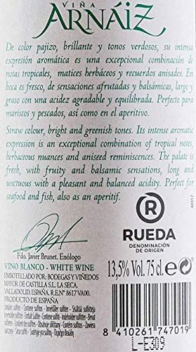 Viña Arnáiz Verdejo - Vino Blanco D.O. Rueda - Caja de 6 Botellas x 750 ml