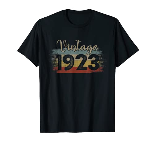 Vintage 1923 Hombres Mujeres 99 Cumpleaños de giro 99 Edad Camiseta