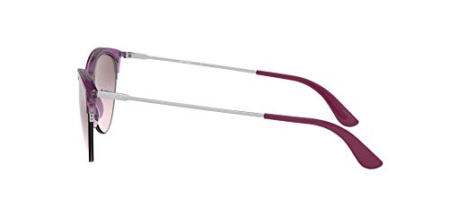 Vogue Eyewear 0vo5287s Lentes Oscuros, Parte Superior Ciclamen Transparente Lila/Rosa Espejo Plata Grado, 57 para Mujer