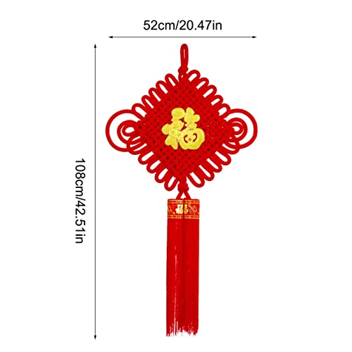 wanhaishop Nudo Chino Nudo Chino Borla Año Nuevo decoración Tradicional Rojo Afortunado Oriental Ornamentos Colgantes for el Festival de Primavera Borlas de decoración del hogar