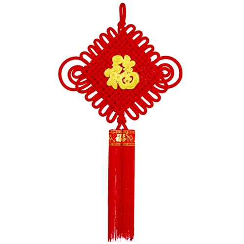 wanhaishop Nudo Chino Nudo Chino Borla Año Nuevo decoración Tradicional Rojo Afortunado Oriental Ornamentos Colgantes for el Festival de Primavera Borlas de decoración del hogar