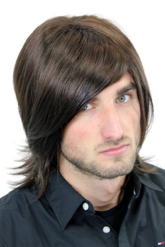 WIG ME UP- Peluca masculina, pelo largo, tipo indie, castaño, GFW893-6