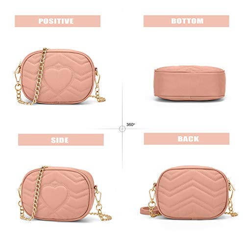 Wind Took bolsos bandolera mujer bolsos mujer bandolera bolso de hombro bolso de moda impermeable bolso de fiesta pequeño bolso de mensajero de cadena rosa