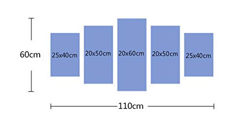 XFVS Arte de Pared, 5 Piezas, Fondo de Bengala, Pintura de Arte de Pared, murales Modernos, decoración de Arte de Alta definición para Pared Interior