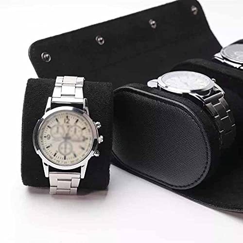 XJJZS 1pc 3 slots watch caja de almacenamiento chic portátil vintage reloj de reloj de reloj de reloj de reloj para regalo (Color : A)