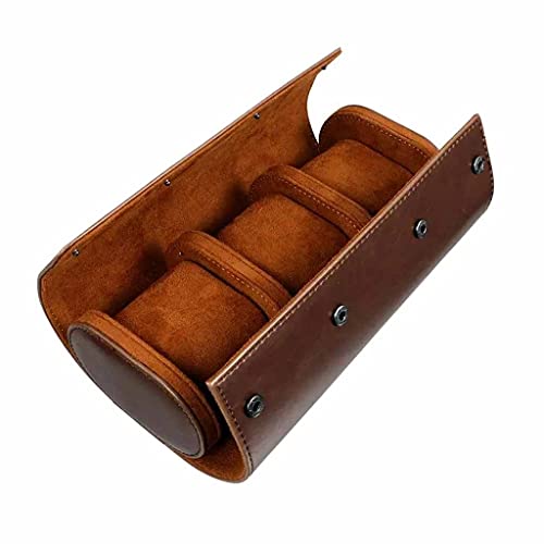 XJJZS 1pc 3 slots watch caja de almacenamiento chic portátil vintage reloj de reloj de reloj de reloj de reloj para regalo (Color : A)