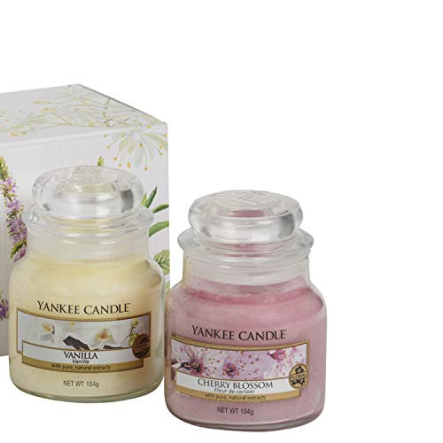 Yankee Candle Cherry Blossom Vela Aromática en Frasco Pequeño, Rosa, 104g