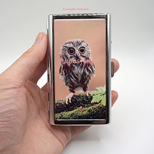 Yanteng Plant Flower Lotus Flower Silver Metal Cigarette Case-Lotus Leaf Business Card Holder Acero Inoxidable (Plata)