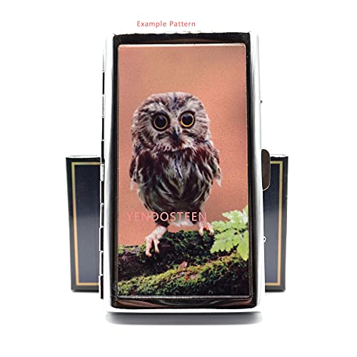 Yanteng Plant Flower Lotus Flower Silver Metal Cigarette Case-Lotus Leaf Business Card Holder Acero Inoxidable (Plata)