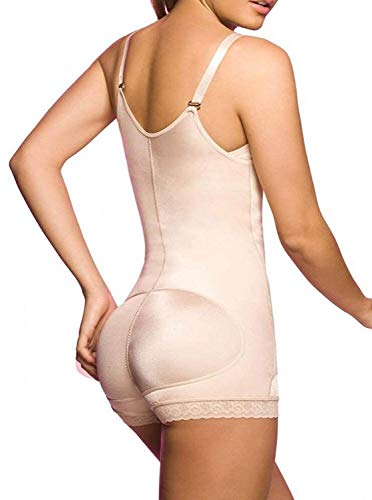 YIANNA Body Faja Reductora Mujer Colombiana sin Costuras Shapewear Bodysuit Corset Reductor Fajas Reductoras Moldeadoras Abdomen Beige , 7102 Size L