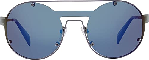 Yohji Yamamoto 7026-613-136-0-130 Gafas de sol unisex con marco de metal azul marino