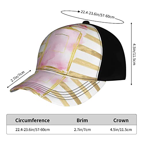 YZHYWJFF Gorra de béisbol con estampado de flores rojas y margaritas blancas para hombres y mujeres, sombrero ajustable - Unisex Four Seasons Sun Hat, Perfume de moda, Talla única