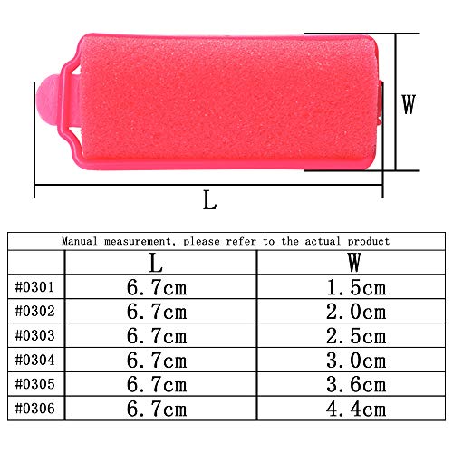 ZEVONDA Rodillos de Esponja de Espuma para el Cabello 18-28 Piezas - Herramientas de Rulos de Esponja Suave para Mujeres y Niños Peinado de Bricolaje (Rosa), 3.6 * 6.7CM / 18 piezas