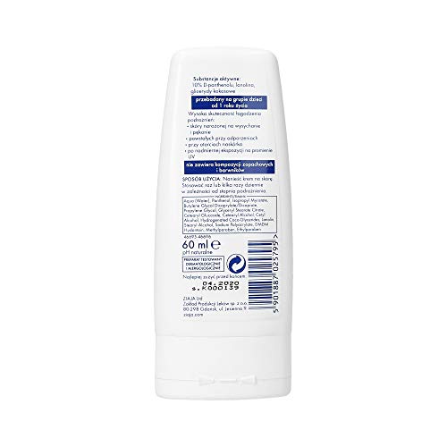 ZIAJA Crema calmante 10% D-pantenol cara cuerpo para bebés y adultos - 60 ml