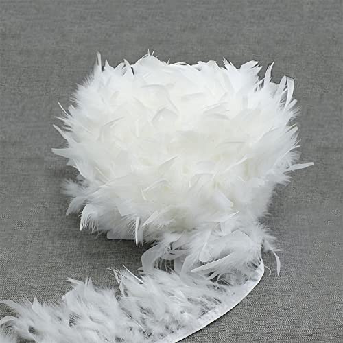 1 metro de cuero Natural, Color rosa, adornos de plumas de pavo, cinta de plumas, decoración de vestido de boda, artesanías de costura, venta al por mayor, púrpura claro