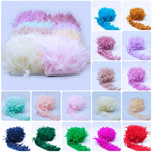 1 metro de cuero Natural, Color rosa, adornos de plumas de pavo, cinta de plumas, decoración de vestido de boda, artesanías de costura, venta al por mayor, púrpura claro
