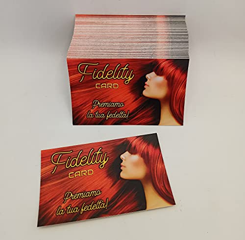 100 tarjetas de fidelidad para peluquería, tarjetas de sellado, peluquería, peluquería, tarjeta de confianza, fidelidad al cliente