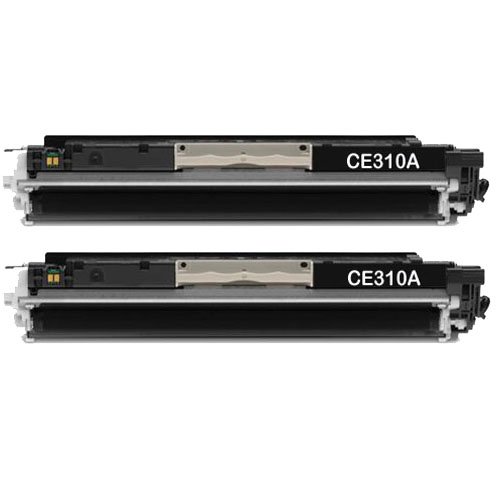 2 cartuchos de tóner XXL de repuesto para HP ColorLaserJet PRO CP 1025 CP1025 NW M175A HP 126A – HP CE310A, CE 310A, CE 310 A/HP Laserjet PRO 100 Color MFP M 175 NW, MFP M175, 126 A (negro)
