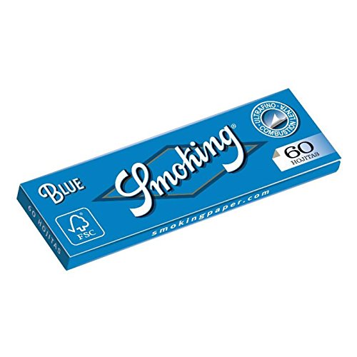 20 Libritos papel de liar Smoking Blue 70 x 37mm 13gr/mt. 60 hojas/libro