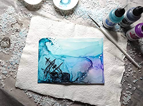 30ml Fluids Alcohol Ink BLUE OCEAN, Tinta al alcohol para Fluid Art y Resin Art, azul