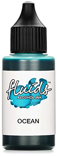 30ml Fluids Alcohol Ink BLUE OCEAN, Tinta al alcohol para Fluid Art y Resin Art, azul