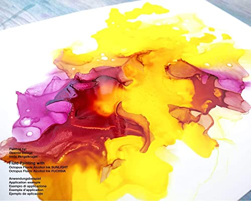 30ml Fluids Alcohol Ink SUNLIGHT, Tinta al alcohol para Fluid Art y Resin Art, amarillo
