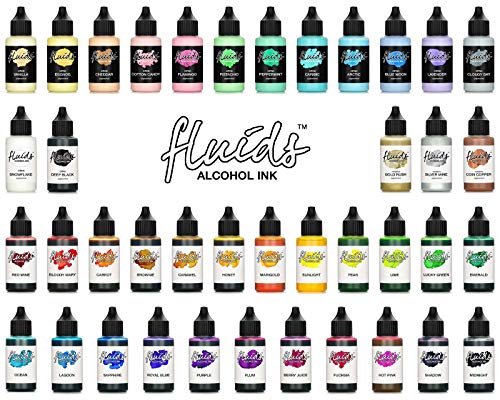 30ml Fluids Alcohol Ink SUNLIGHT, Tinta al alcohol para Fluid Art y Resin Art, amarillo
