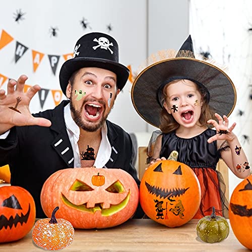 315 PCS Halloween Fiestas Pegatinas,Tatuajes Temporales de Halloween,30 Hojas Halloween Tatuajes Temporales para Niños,Pegatinas de Tatuajes de Halloween,Halloween Tattoos,para Fiesta de Halloween