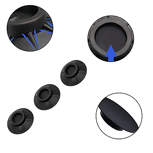 8 Piezas Almohadillas para Pies Lavadora, Amortiguador Vibraciones Universal, Almohadilla Goma para Lavadoras, Antideslizante Soporte de Goma Antivibración para Lavadora y Secadora (Negro)