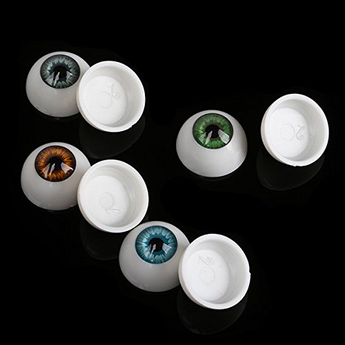 8pcs 16mm DIY Doll Eyes Half Round Eyeball Reemplazar para Reborn Baby Bear Doll