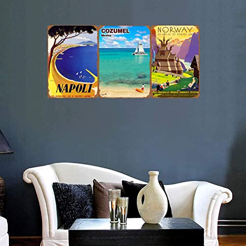 ABLERTRADE Cartel de metal de la placa de la pared del cartel de Odessa Ucrania URSS URSS Vintage Russian Travel Advertisement Art Print Home Bar Decor 20x30cm