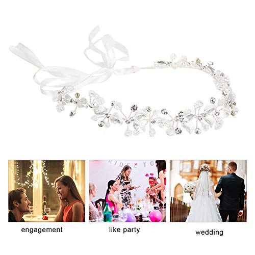 Accesorios de la venda de la flor nupcial con cuentas y cristales para los accesorios del pelo decoración del pelo de la boda novia rhinestone novia headwear decoración