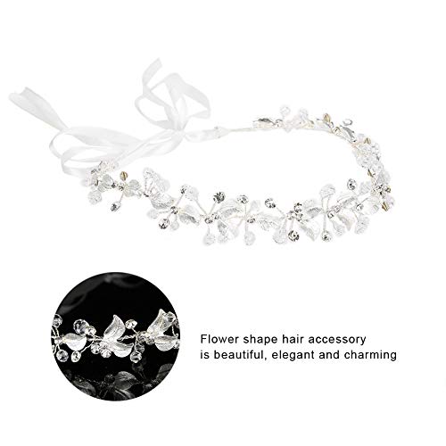 Accesorios de la venda de la flor nupcial con cuentas y cristales para los accesorios del pelo decoración del pelo de la boda novia rhinestone novia headwear decoración