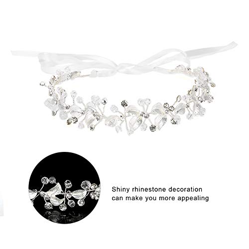 Accesorios de la venda de la flor nupcial con cuentas y cristales para los accesorios del pelo decoración del pelo de la boda novia rhinestone novia headwear decoración